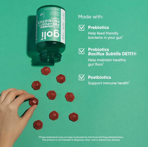 Vibeora Probiotic Gummies | 3-in-1 Prebiotic, Probiotic & Postbiotic Support