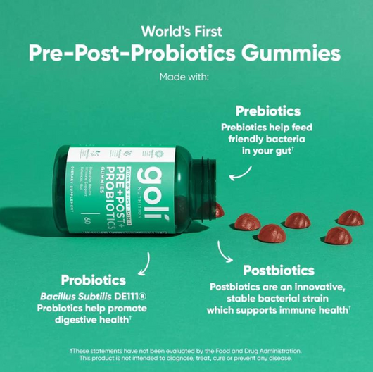 Vibeora Probiotic Gummies | 3-in-1 Prebiotic, Probiotic & Postbiotic Support