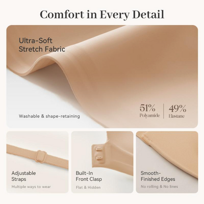 VIBEORA Womens Strapless Push Up Lift Bra